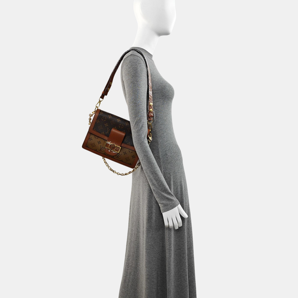 DAUPHINE MM Monogram Coated Canvas Brown