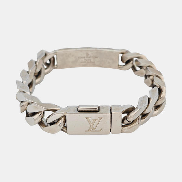 Monogram Metal Silver Bracelet