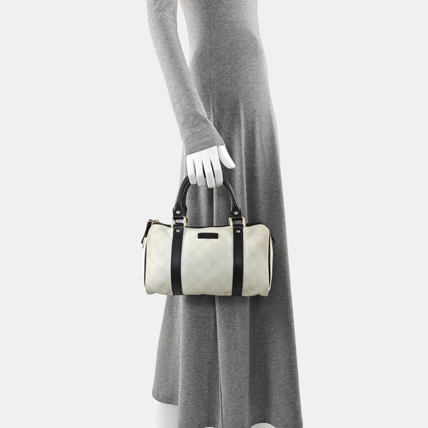 Joy Monogram Coated Canvas White