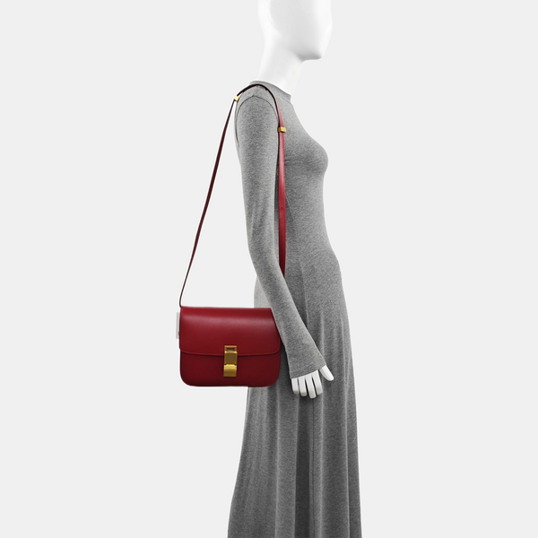 CLASSIC BOX Medium Calfskin Red