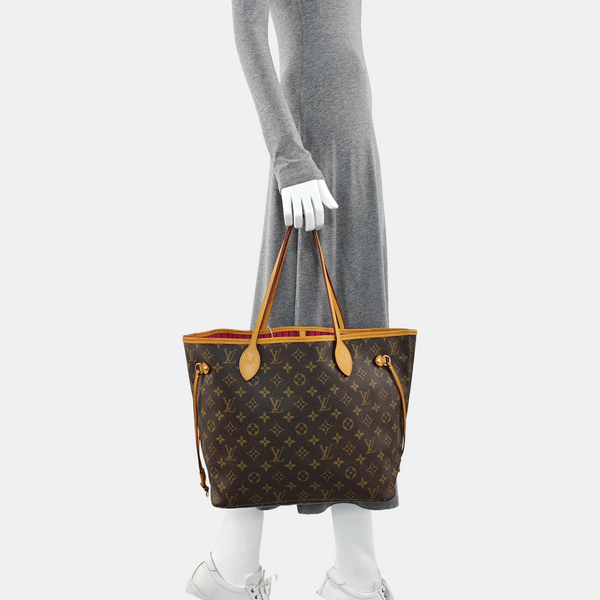 NEVERFULL MM Monogram Coated Canvas Brown