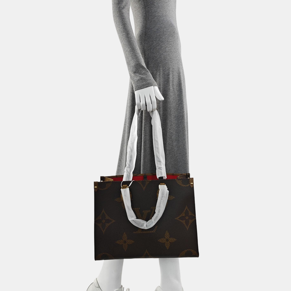 ONTHEGO MM Monogram Coated Canvas Brown