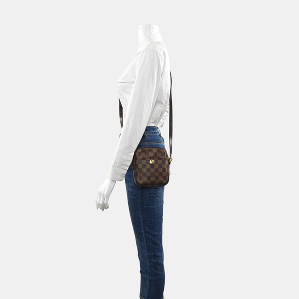 RIFT Damier Ebene Coated Canvas Brown