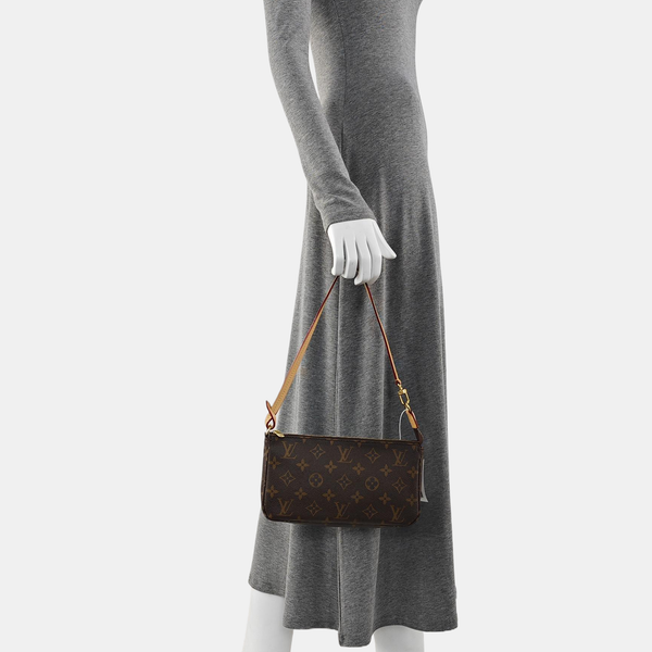 ACCESSOIRES GM Monogram Coated Canvas Brown