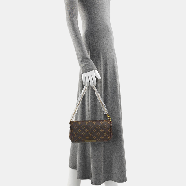FAVORITE PM Monogram Coated Canvas Brown