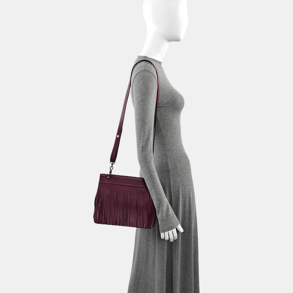 Calfskin Shoulder Bag Purple