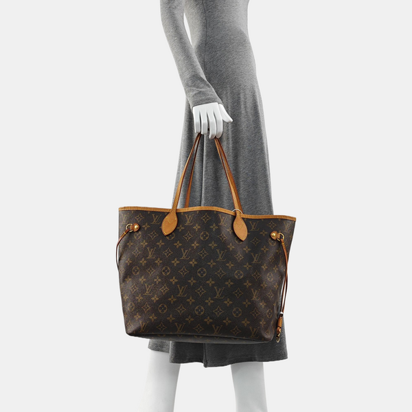 NEVERFULL MM Monogram Coated Canvas Brown