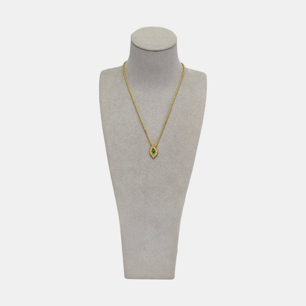 Twist Round Metal Gold Necklace