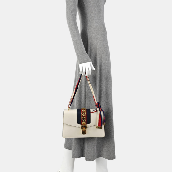 Sylvie Small Calfskin White