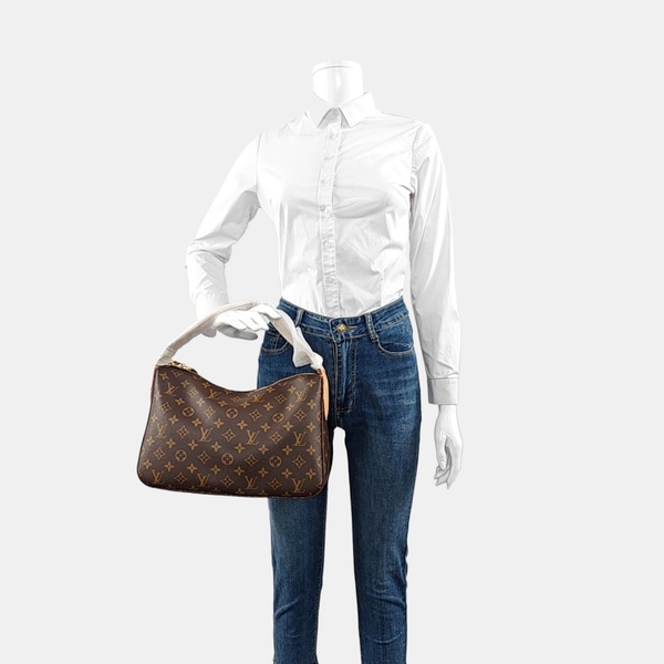 SLOUCHY PM Monogram Coated Canvas Brown