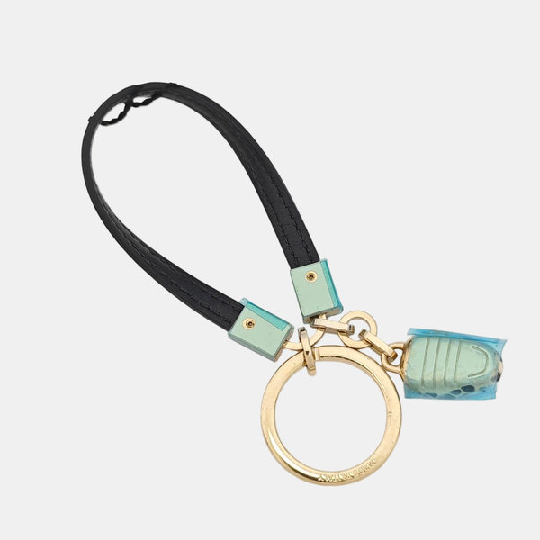 Leather Bag Charm Black