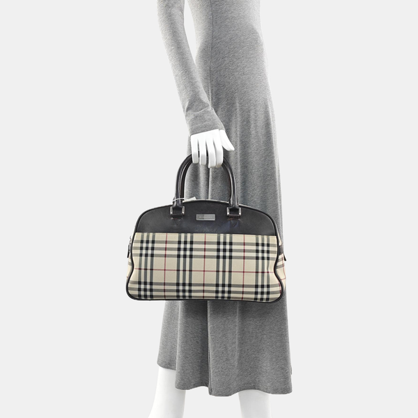 Canvas Top Handle Bag Beige