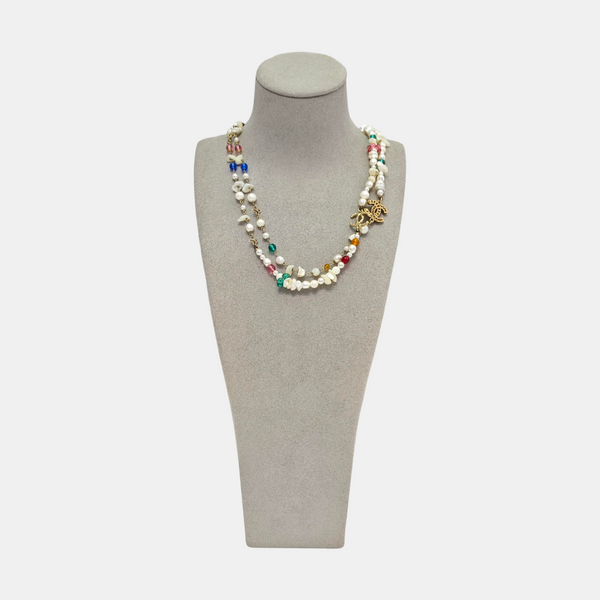 Faux Pearl White Necklace
