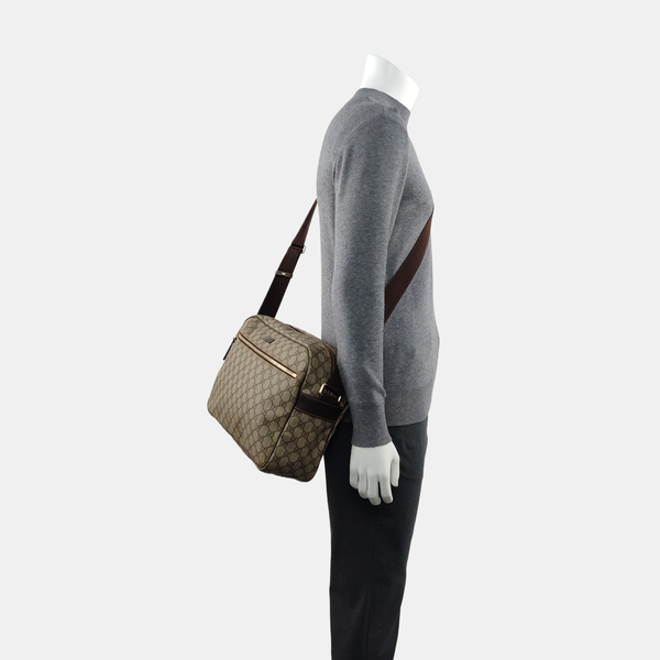 Monogram Coated Canvas Crossbody Bag Black