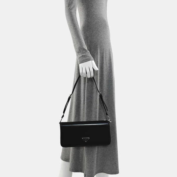 Calfskin Shoulder Bag Black