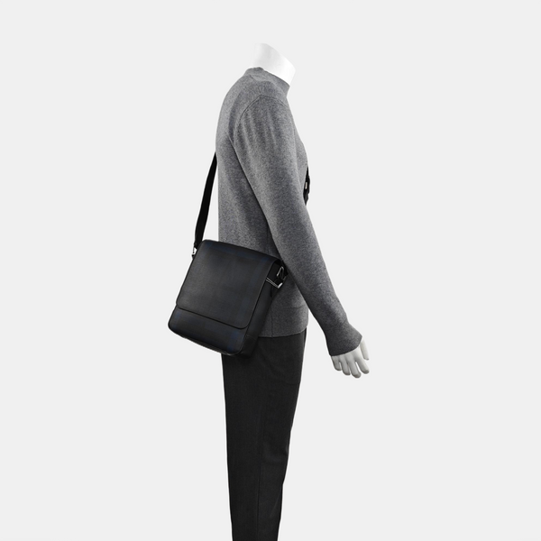Coated Canvas Shoulder Bag Black