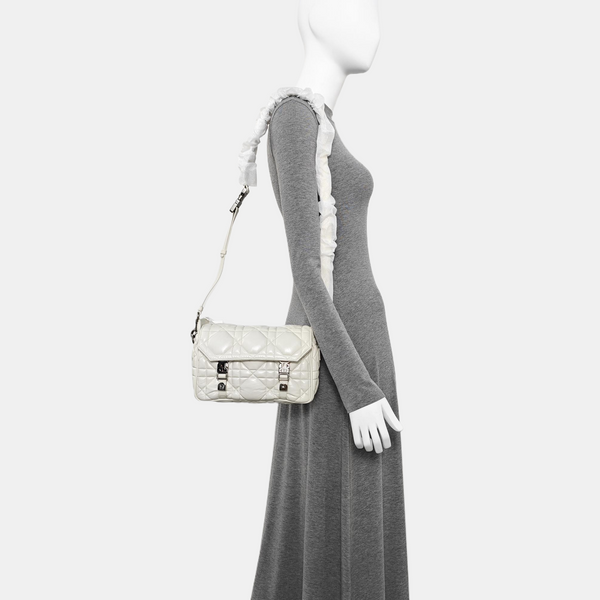 Diorcamp Small Cannage Calfskin White
