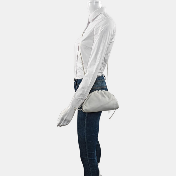 Authenticated pre-owned The Pouch Mini Calfskin White - Shoulder Bag at Looply