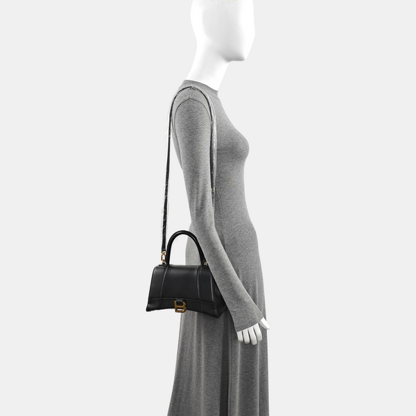 Hourglass S Calfskin Black