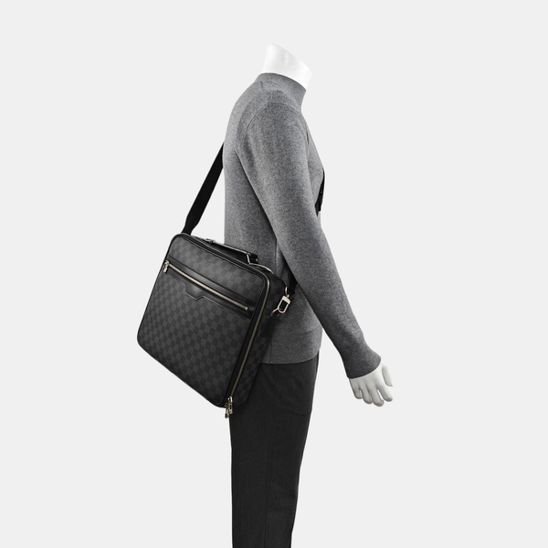 STEEVE Damier Graphite Coated Canvas Gray