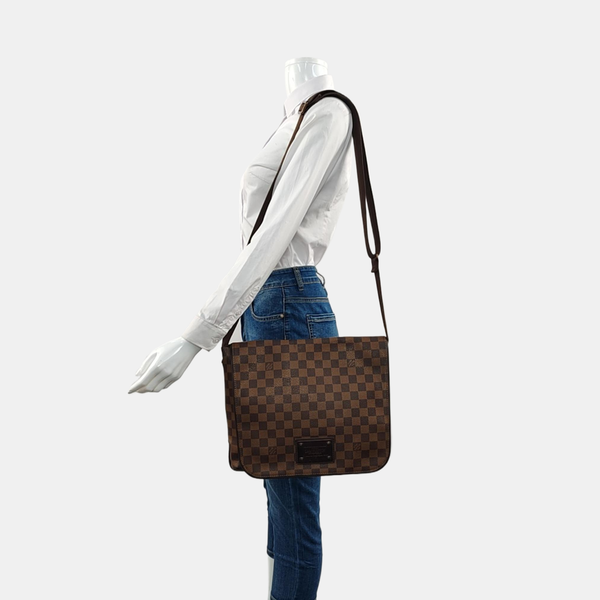 DISTRICT MM Damier Ebene Coated Canvas Brown