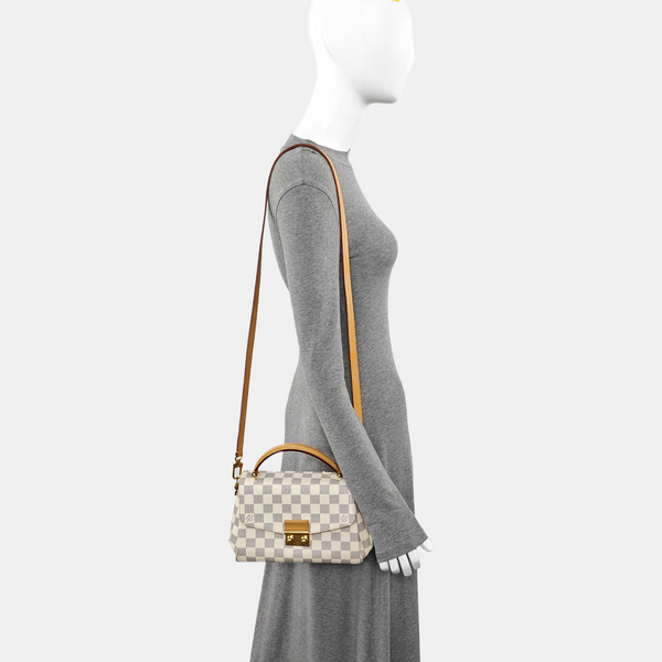 CROISETTE Damier Azur Coated Canvas White