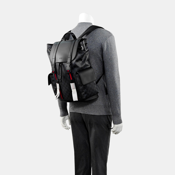 GG Supreme Monogram Coated Canvas Black