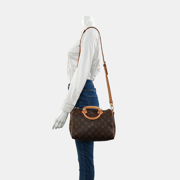 SPEEDY 25 Monogram Coated Canvas Brown