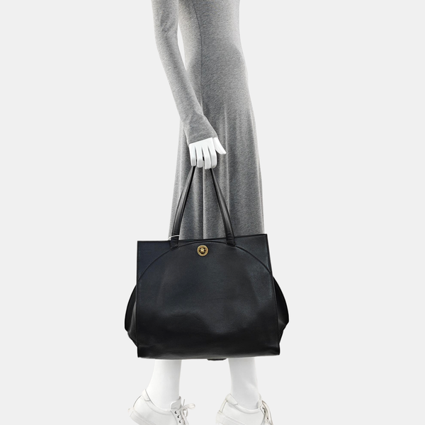 Quilted Calfskin Tote Bag Black