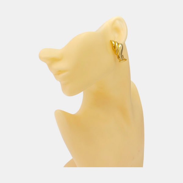 Metal Gold Clip On Earrings