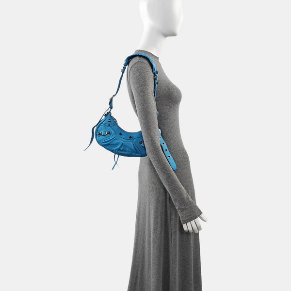 Le Cagole Mini Lambskin Blue
