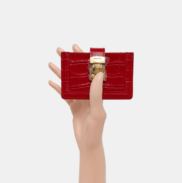 Calfskin Wallet Red