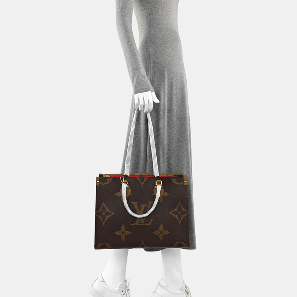ONTHEGO MM Monogram Coated Canvas Brown