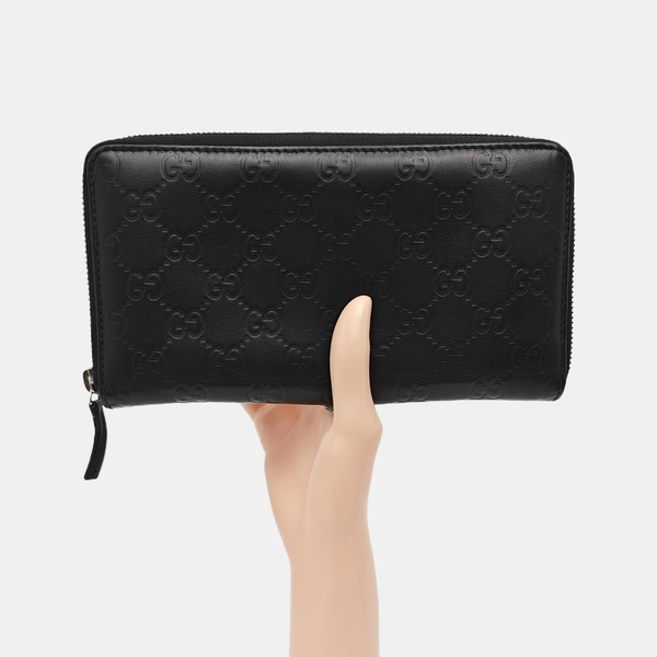 Signature Monogram Calfskin Black Wallet