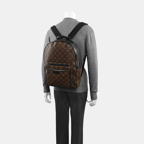 JOSH Monogram Coated Canvas Brown