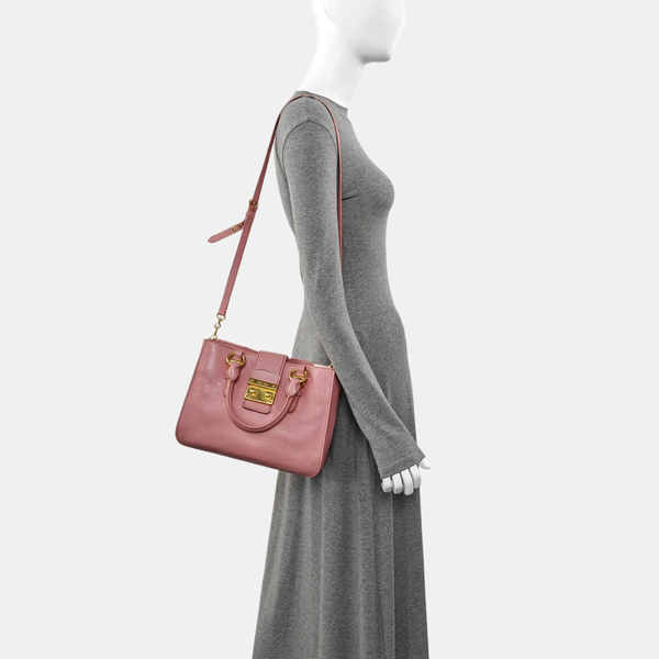 Calfskin Tote Bag Pink