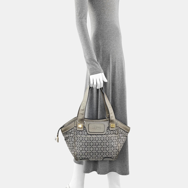 Monogram Canvas Top Handle Bag Gray