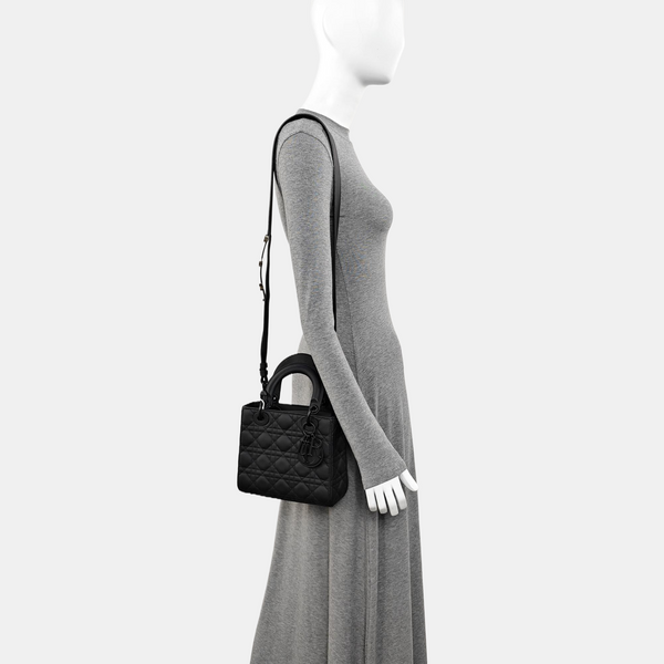 Lady Dior Small Cannage Calfskin Black