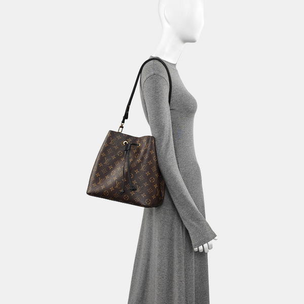 NÉONOÉ MM Monogram Coated Canvas Brown