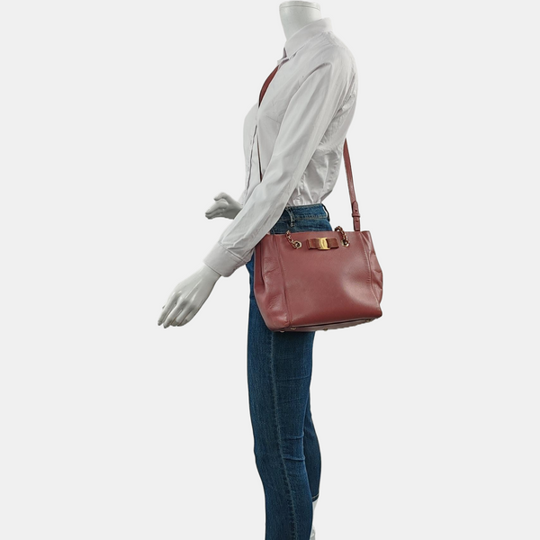 Calfskin Tote Bag Red