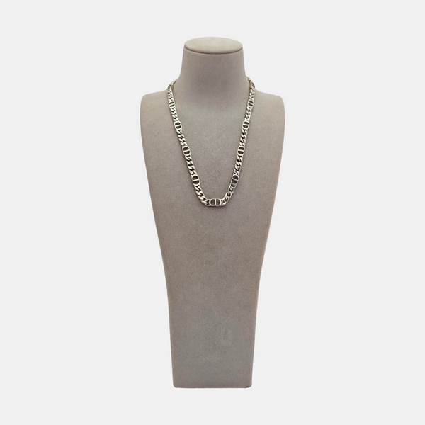 CD Icon Metal Silver Necklace
