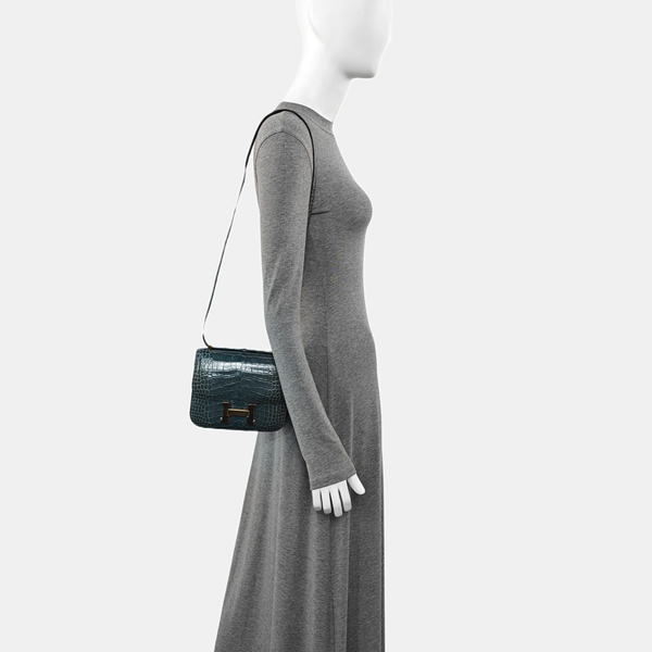 Constance 19 Shiny Porosus Crocodile Blue
