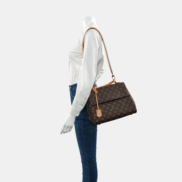 CLUNY MM Monogram Coated Canvas Brown