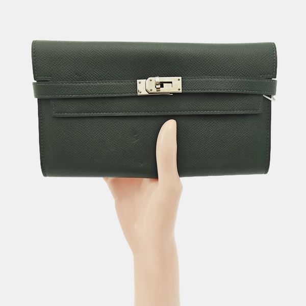 Kelly 20 Epsom Green Wallet