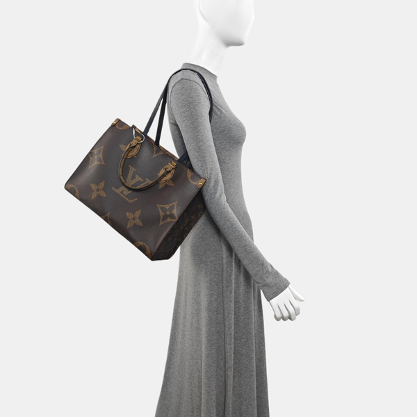 ONTHEGO MM Monogram Coated Canvas Brown
