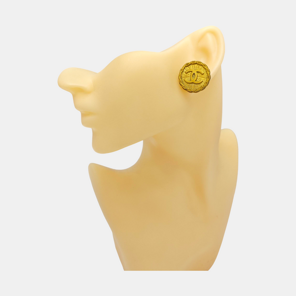 Metal Gold Clip On Earrings