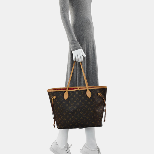 NEVERFULL MM Monogram Coated Canvas Brown