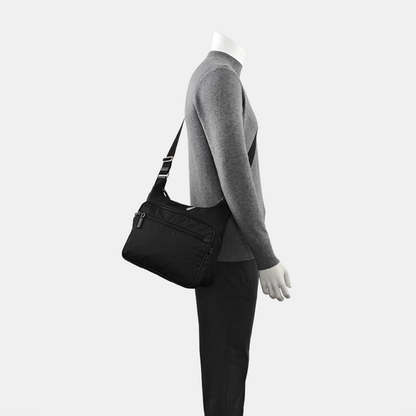 Nylon Shoulder Bag Black