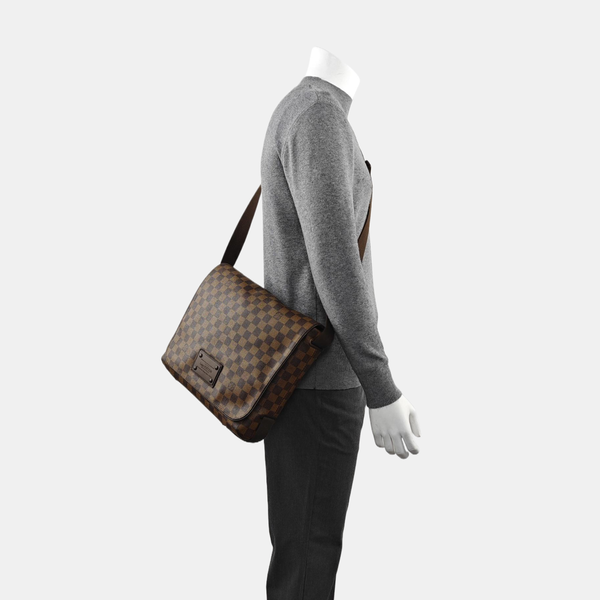 BROOKLYN Damier Ebene Coated Canvas Brown