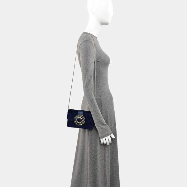 Velvet Shoulder Bag Blue
